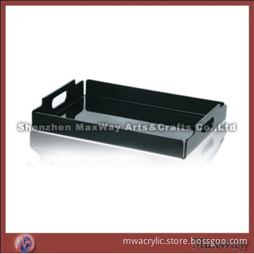 Black Heat Bending Rectagular Acrylic Dessert Tray